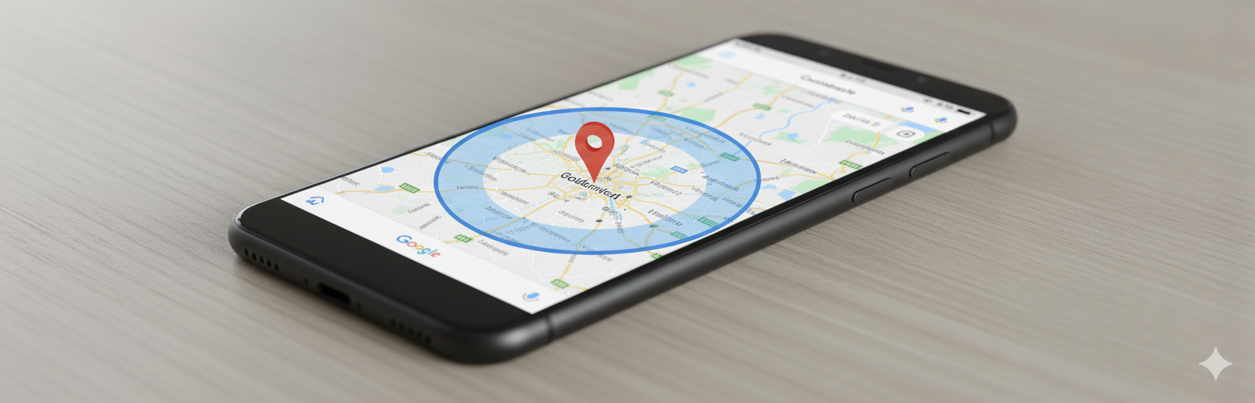 Map showing the service area.